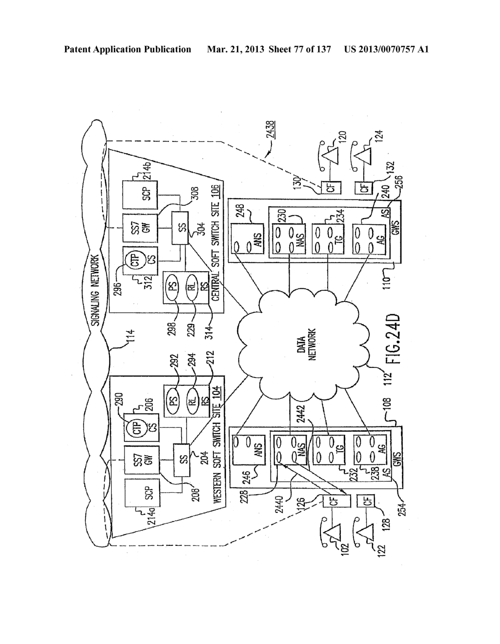 VOICE OVER DATA TELECOMMUNICATIONS NETWORK ARCHITECTURE - diagram, schematic, and image 78