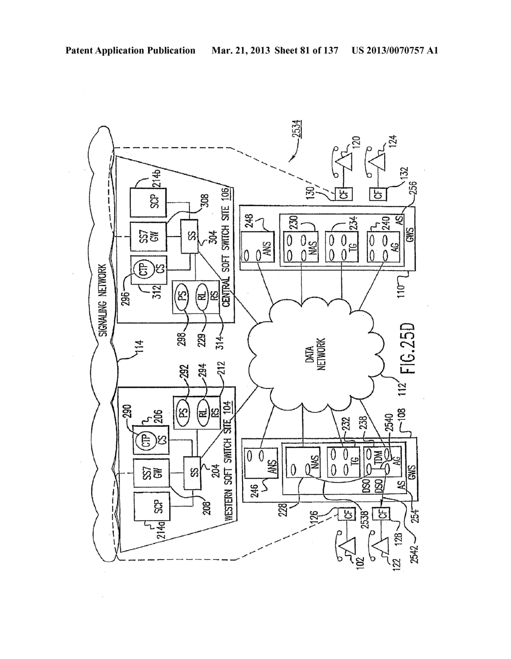 VOICE OVER DATA TELECOMMUNICATIONS NETWORK ARCHITECTURE - diagram, schematic, and image 82