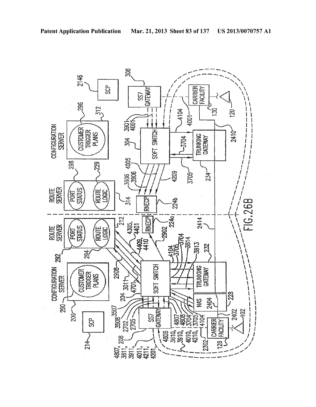 VOICE OVER DATA TELECOMMUNICATIONS NETWORK ARCHITECTURE - diagram, schematic, and image 84