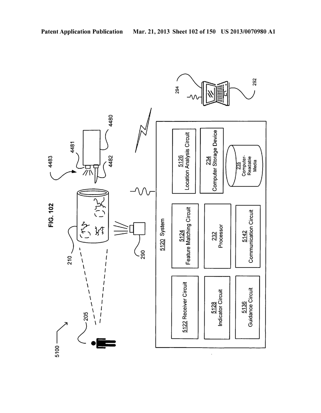 Confirming that an image includes at least a portion of a target region of     interest - diagram, schematic, and image 103