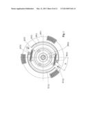 WIND TURBINE WITH A CENTRIFUGAL FORCE DRIVEN ADJUSTABLE PITCH ANGLE AND     CABLES RETAINING BLADES IN A HUB diagram and image