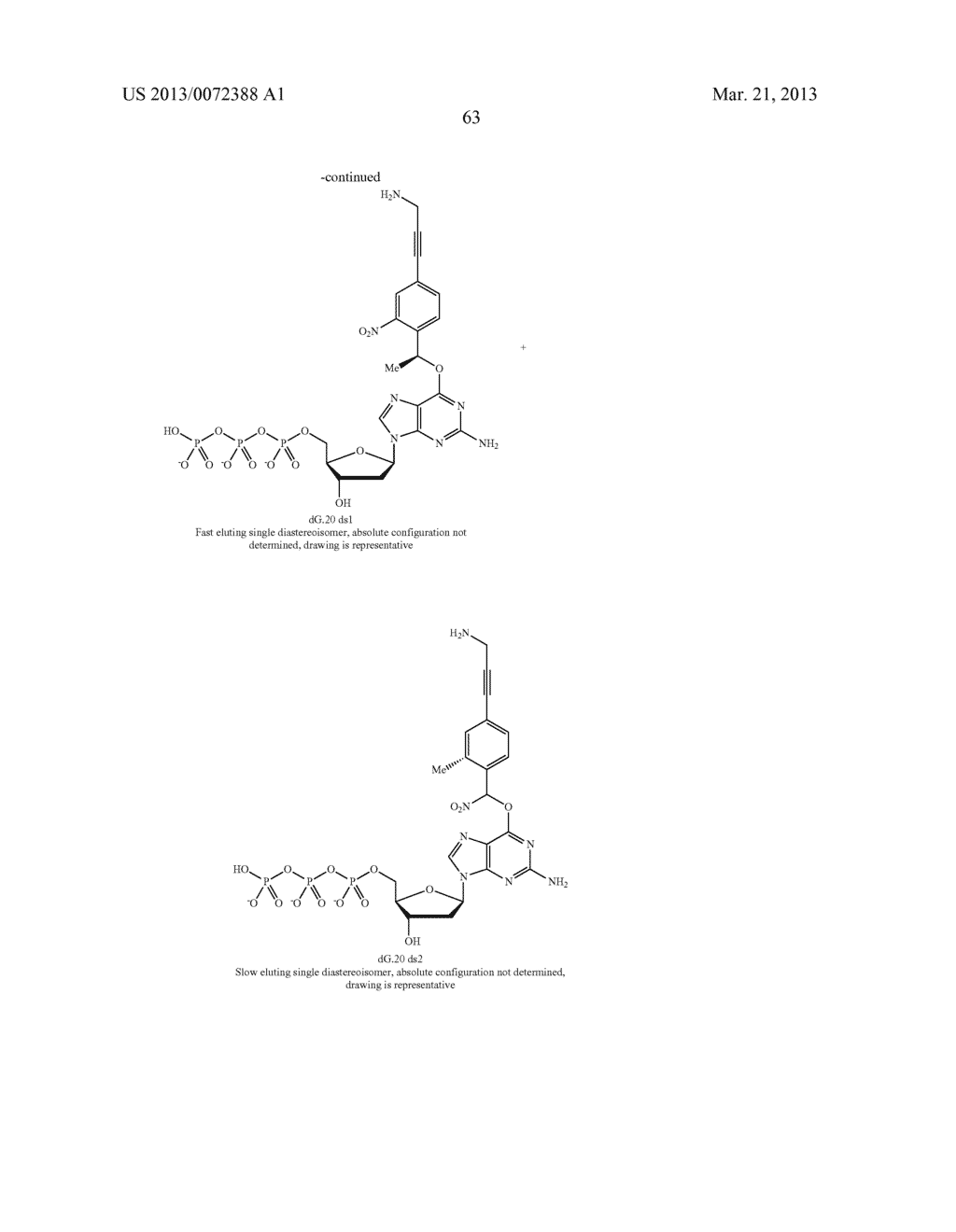 PHOTOCLEAVABLE LABELED NUCLEOTIDES AND NUCLEOSIDES AND METHODS FOR THEIR     USE IN IN DNA SEQUENCING - diagram, schematic, and image 64