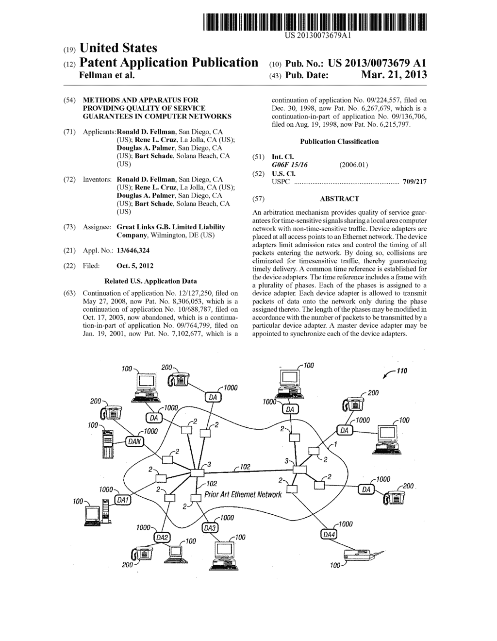 METHODS AND APPARATUS FOR PROVIDING QUALITY OF SERVICE GUARANTEES IN     COMPUTER NETWORKS - diagram, schematic, and image 01