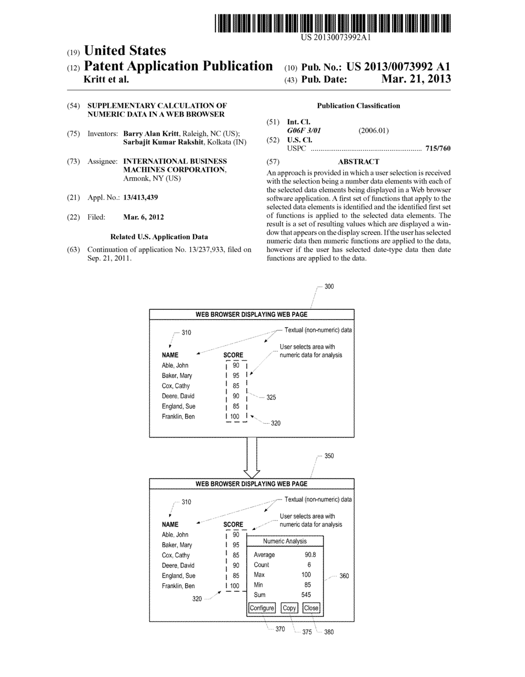 Supplementary Calculation Of Numeric Data In A Web Browser - diagram, schematic, and image 01