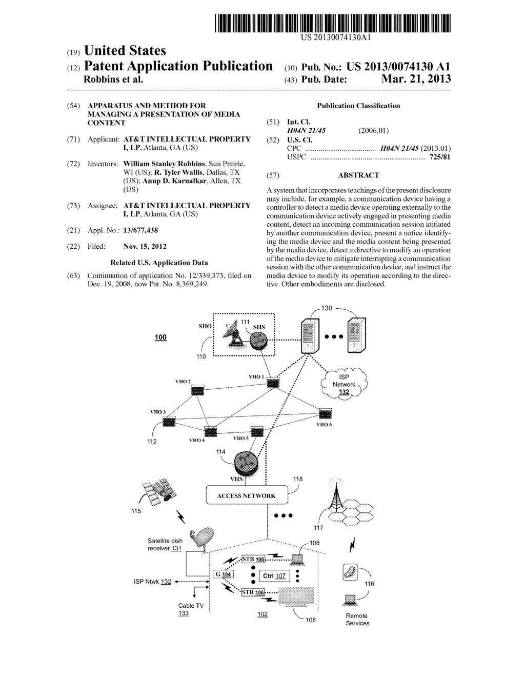 Apparatus and Method for Managing a Presentation of Media Content - diagram, schematic, and image 01