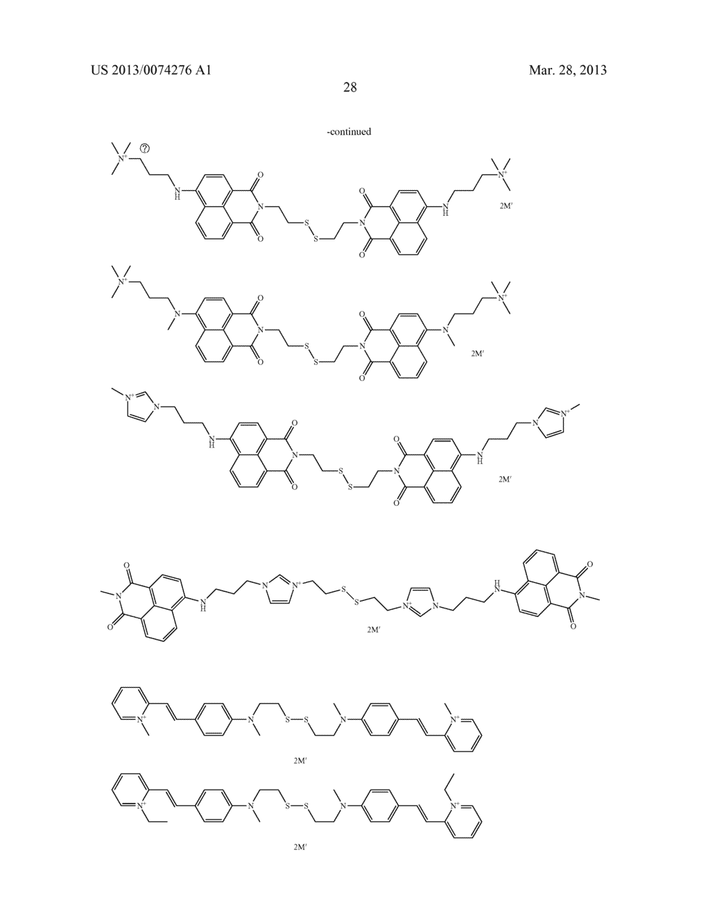 METHOD OF DYEING AND LIGHTENING KERATIN MATERIALS IN THE PRESENCE OF A     REDUCING AGENT COMPRISING A FLUORESCENT DISULPHIDE DYE - diagram, schematic, and image 29