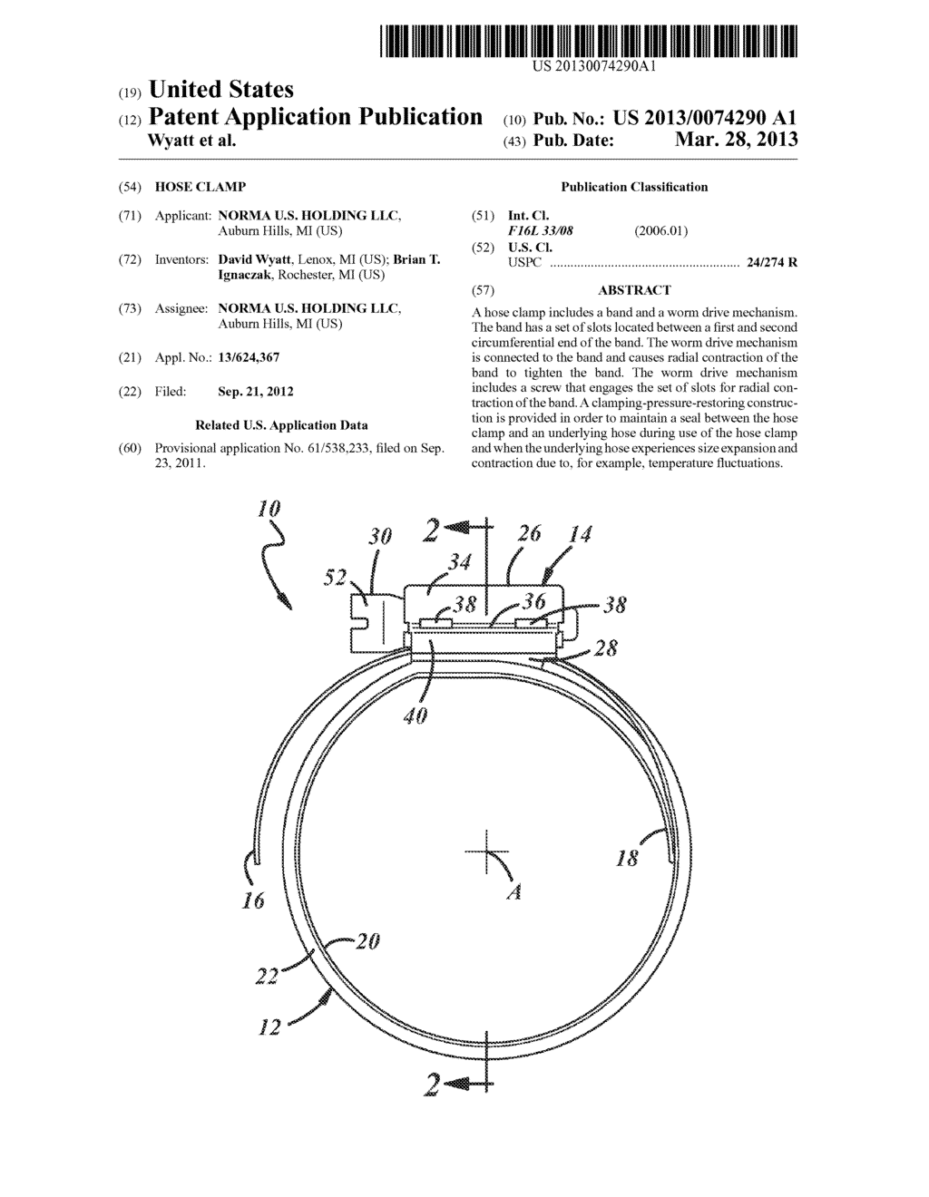 HOSE CLAMP - diagram, schematic, and image 01