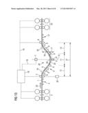 REDUCTION OF THE STRIP TENSION OF ROLLING STOCK BETWEEN TWO ROLLING UNITS     TO A MINIMUM diagram and image