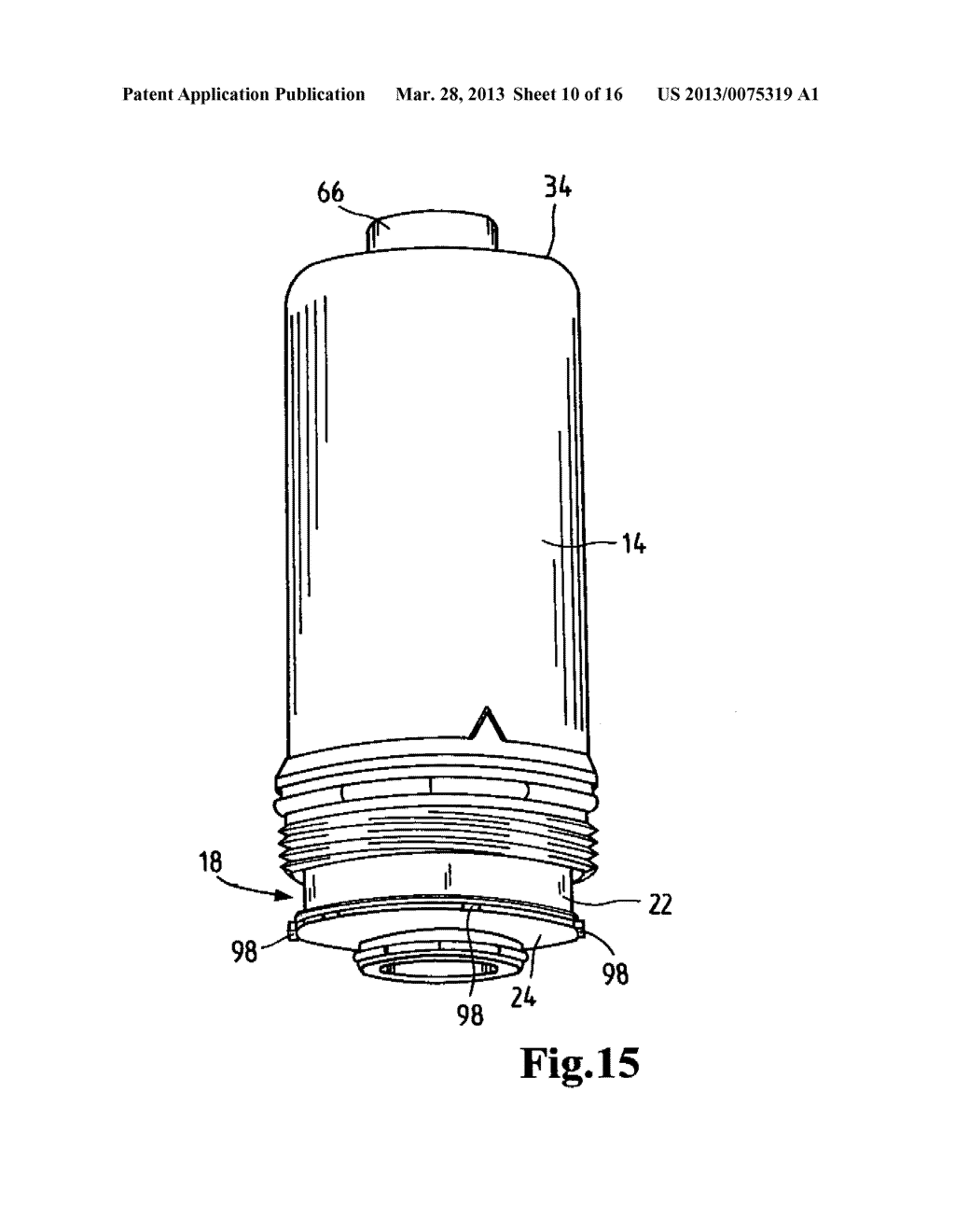 Filter, Filter Element, Fastening Housing Part of a Filter Housing and     Telescopic Switching Element of a Switching Device of a Releasable Detent     Connection - diagram, schematic, and image 11