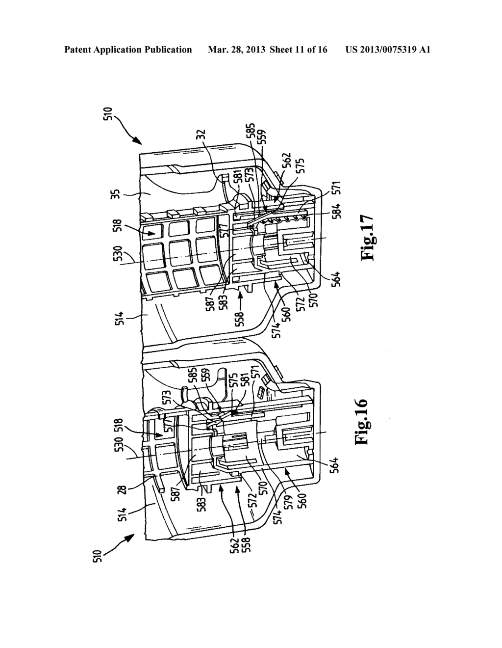 Filter, Filter Element, Fastening Housing Part of a Filter Housing and     Telescopic Switching Element of a Switching Device of a Releasable Detent     Connection - diagram, schematic, and image 12