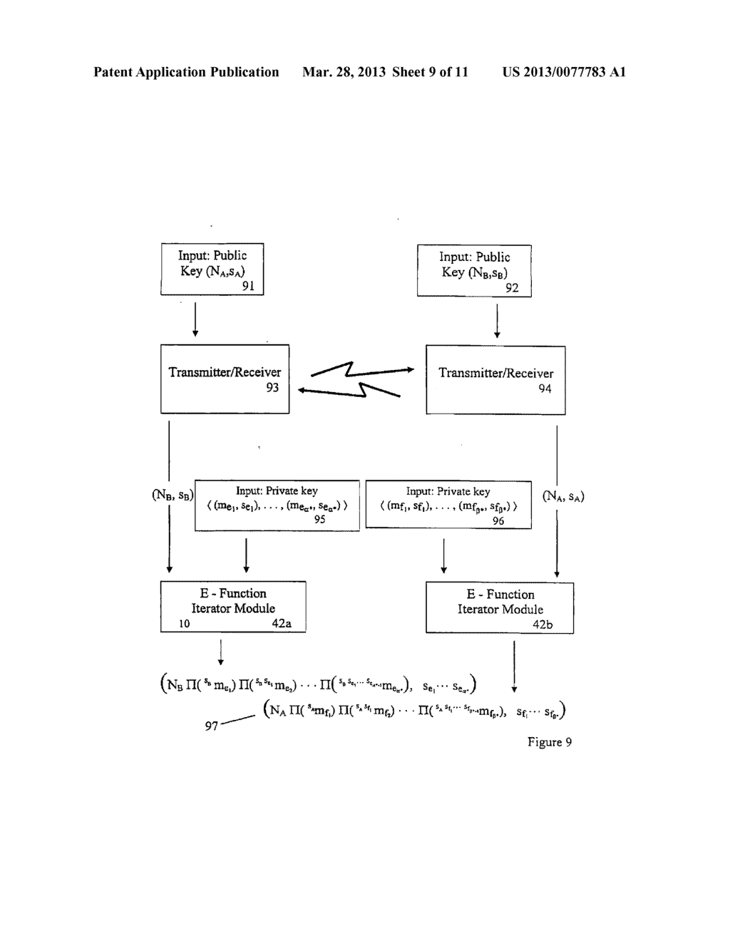 METHOD AND APPARATUS FOR ESTABLISHING A KEY AGREEMENT PROTOCOL - diagram, schematic, and image 10