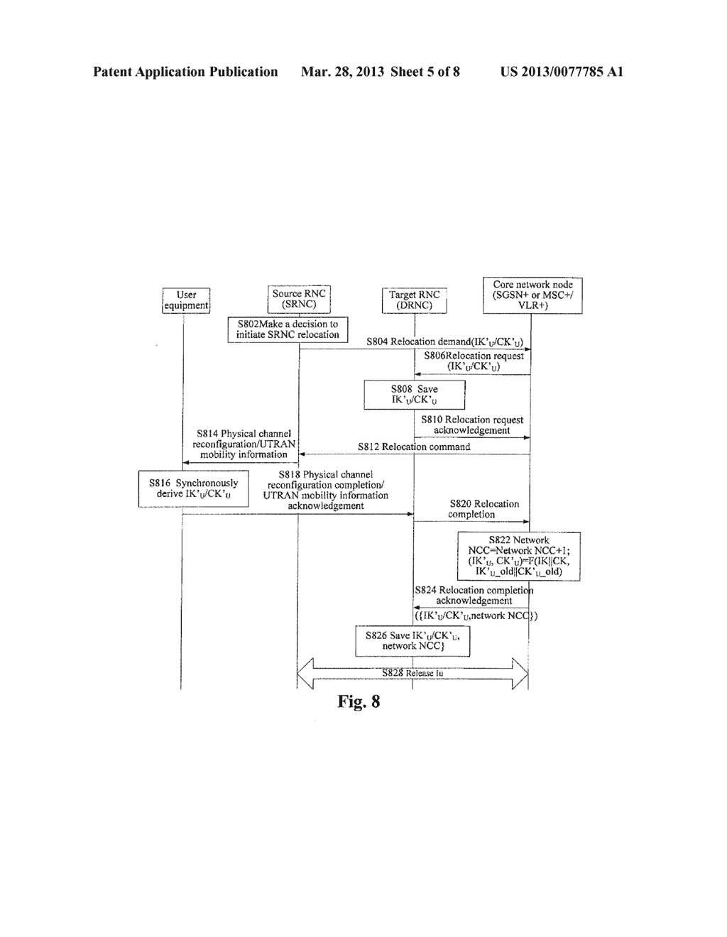 Method for Updating Air Interface Key, Core Network Node and Radio Access     System - diagram, schematic, and image 06