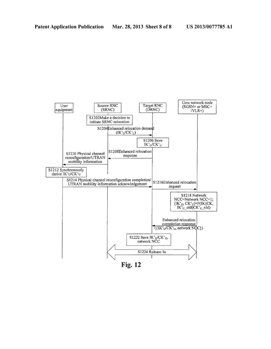 Method for Updating Air Interface Key, Core Network Node and Radio Access     System - diagram, schematic, and image 09
