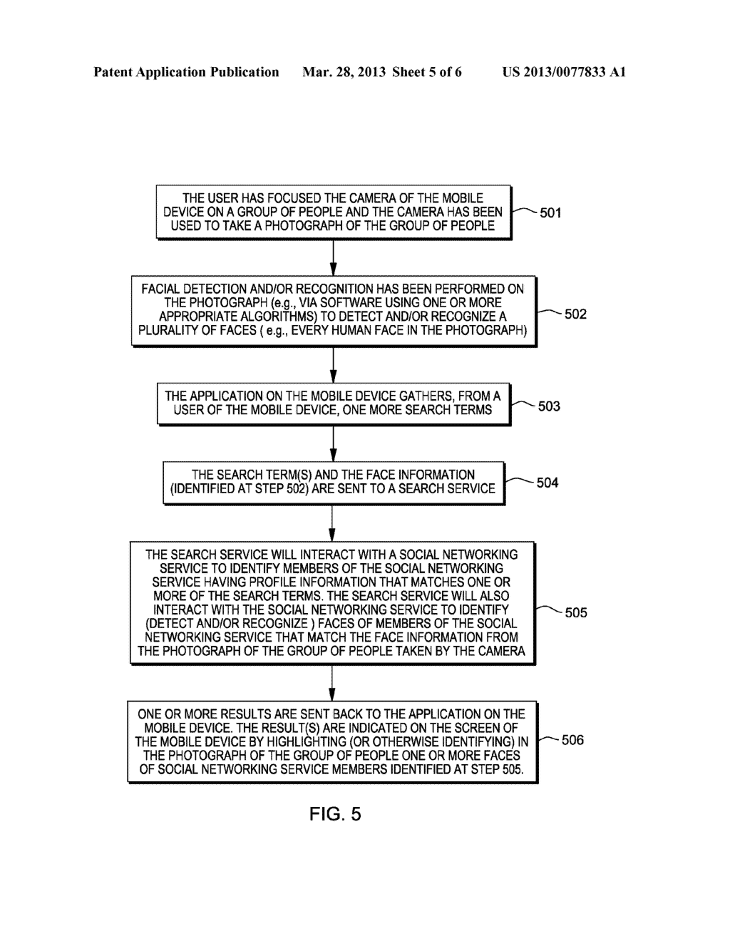 SEARCHING WITH FACE RECOGNITION AND SOCIAL NETWORKING PROFILES - diagram, schematic, and image 06