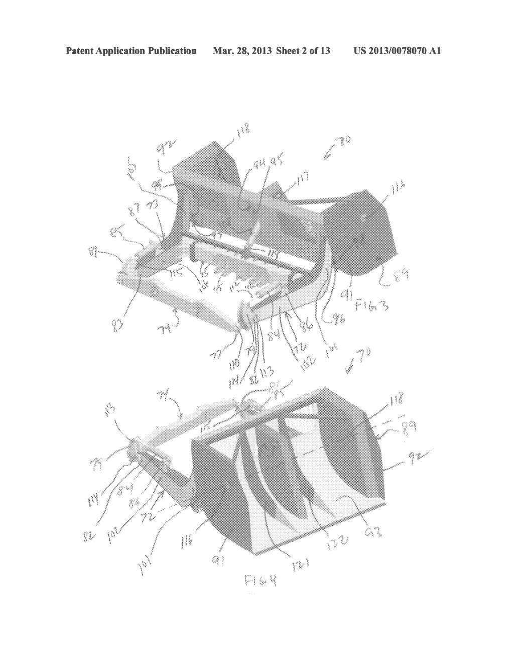 Lift Arms and Linkage Arrangement for Scoop Assembly - diagram, schematic, and image 03