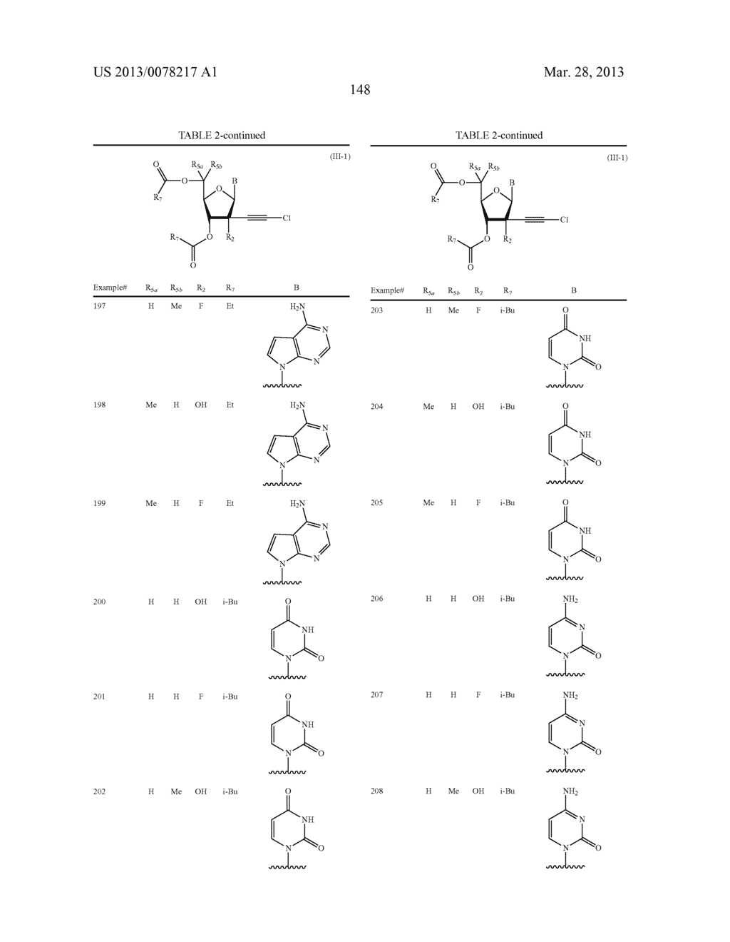 2'-CHLOROACETYLENYL SUBSTITUTED NUCLEOSIDE DERIVATIVES - diagram, schematic, and image 149