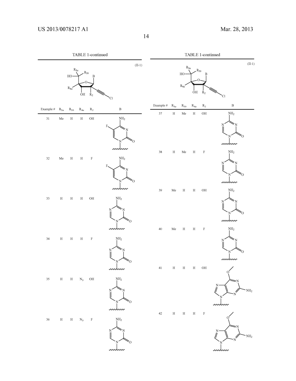 2'-CHLOROACETYLENYL SUBSTITUTED NUCLEOSIDE DERIVATIVES - diagram, schematic, and image 15