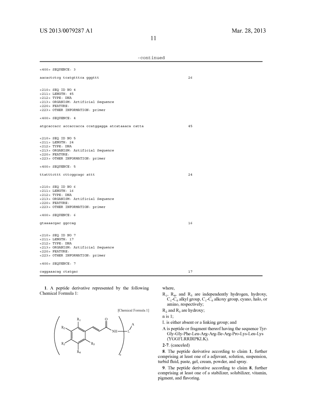 CAFFEOYLALPHANEOENDORPHIN PEPTIDE DERIVATIVE AND USE THEREOF AS     ANTI-ITCHING AND ANTI-ATOPIC AGENTS - diagram, schematic, and image 22