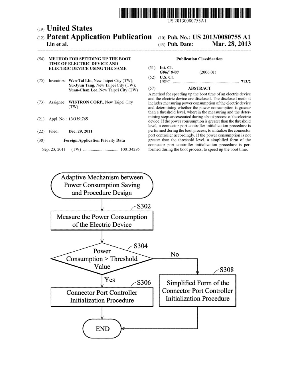 METHOD FOR SPEEDING UP THE BOOT TIME OF ELECTRIC DEVICE AND ELECTRIC     DEVICE USING THE SAME - diagram, schematic, and image 01