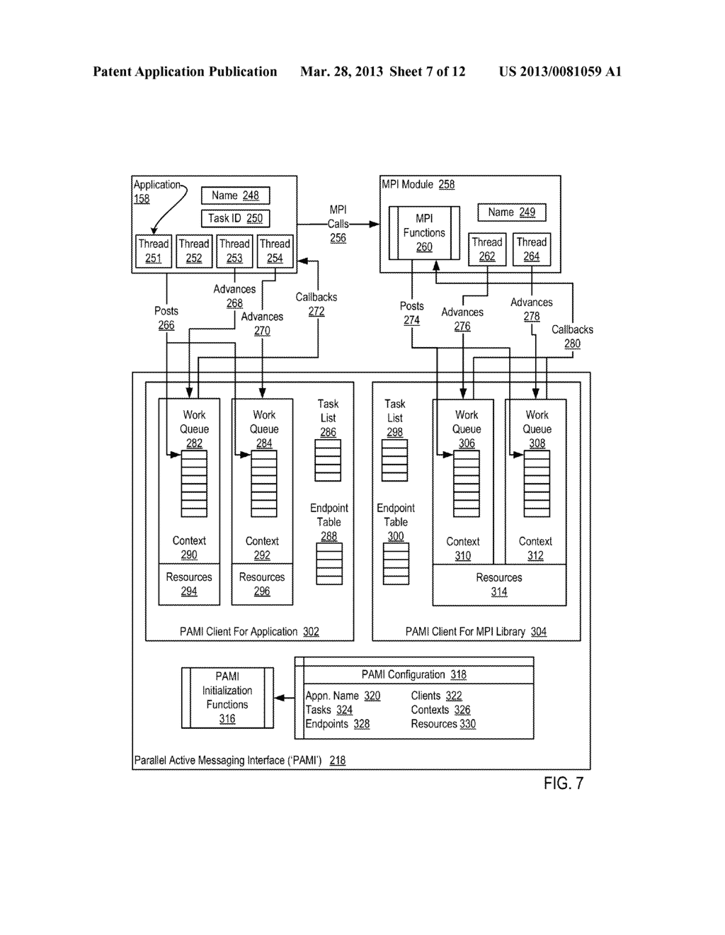 DATA COMMUNICATIONS IN A PARALLEL ACTIVE MESSAGING INTERFACE OF A PARALLEL     COMPUTER - diagram, schematic, and image 08