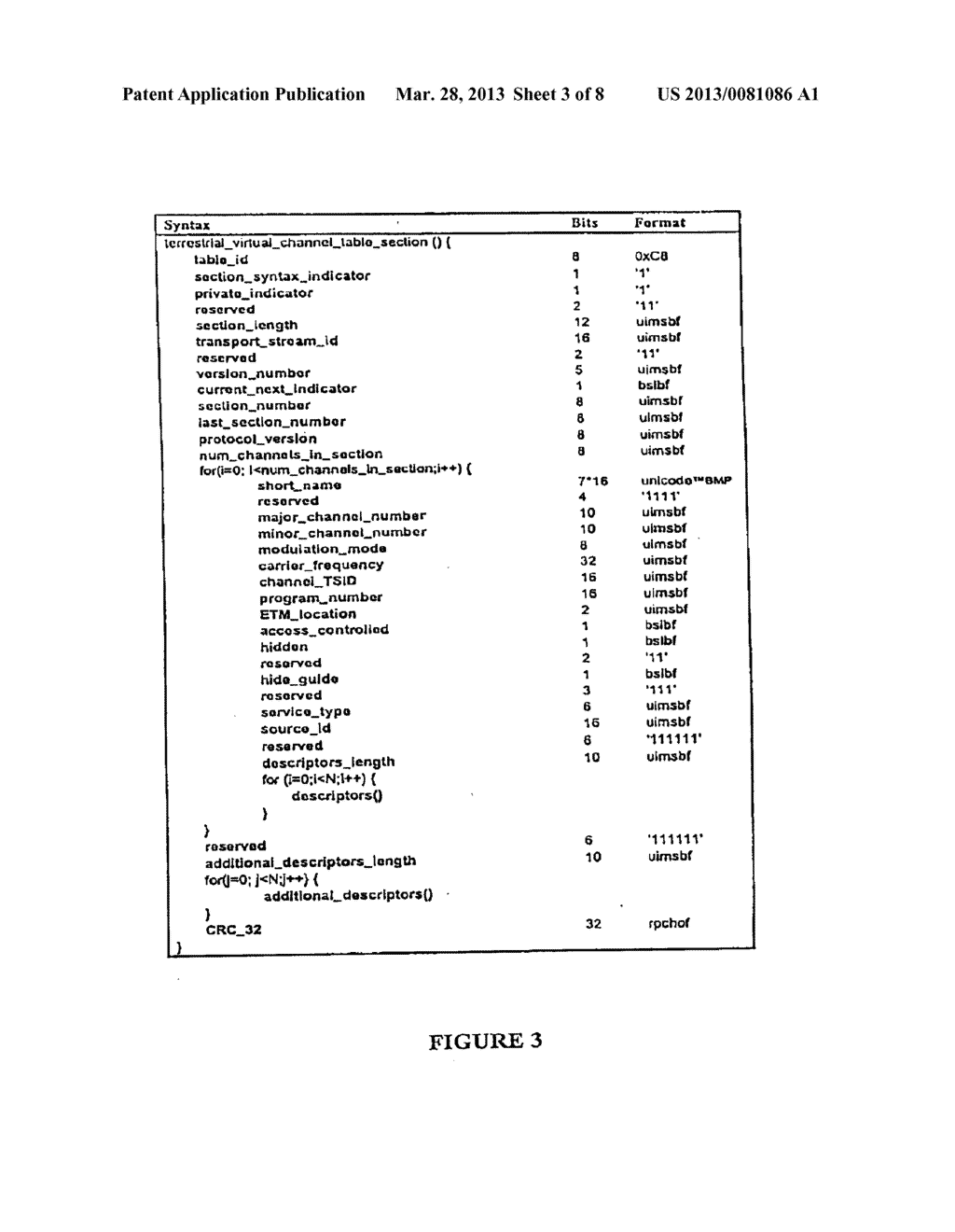 VIRTUAL CHANNEL TABLE FOR A BROADCAST PROTOCOL AND METHOD OF BROADCASTING     AND RECEIVING BROADCAST SIGNALS USING THE SAME - diagram, schematic, and image 04