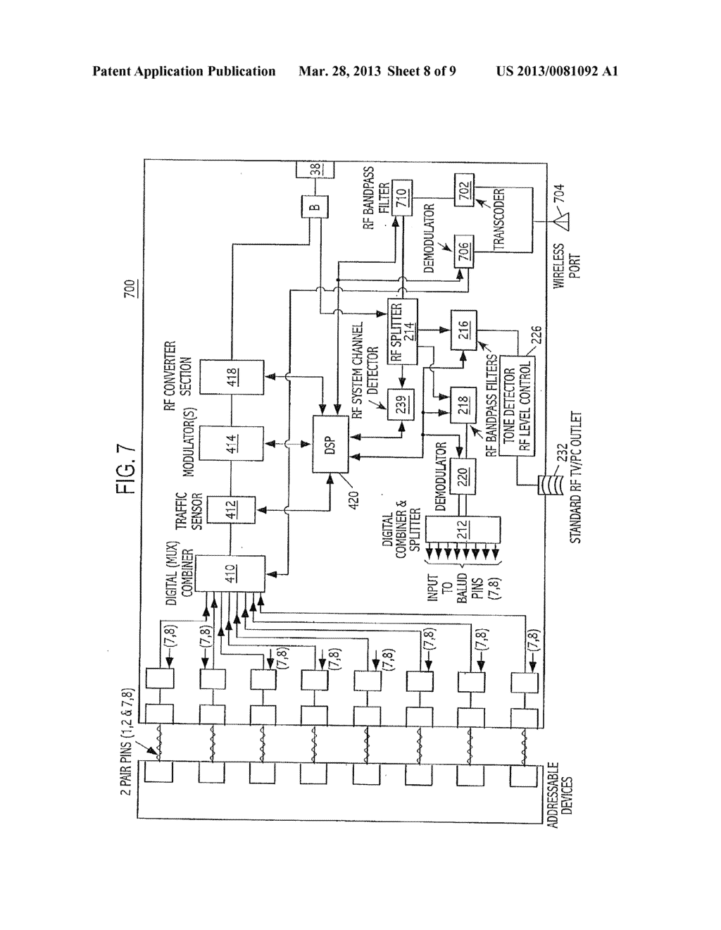 INTELLIGENT DEVICE SYSTEM AND METHOD FOR DISTRIBUTION OF DIGITAL SIGNALS     ON A WIDEBAND SIGNAL DISTRIBUTION SYSTEM - diagram, schematic, and image 09