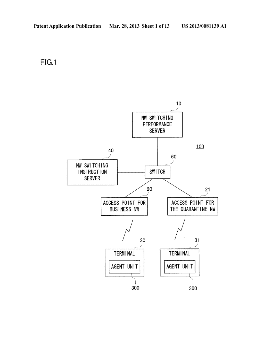 QUARANTINE NETWORK SYSTEM, SERVER APPARATUS, AND PROGRAM - diagram, schematic, and image 02