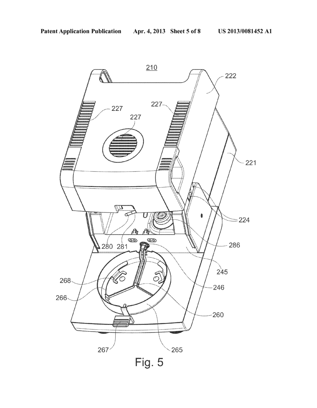 INSTRUMENT FOR GRAVIMETRIC MOISTURE DETERMINATION WITH POSITION-CHANGING     DEVICE - diagram, schematic, and image 06