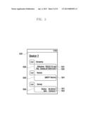 SYSTEM AND METHOD FOR DISPLAYING USAGE HISTORY OF APPLICATIONS EXECUTED     BETWEEN DEVICES diagram and image