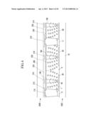 LIQUID CRYSTAL DISPLAY INCLUDING A SPACER ELEMENT AND METHOD FOR     FABRICATING THE SAME diagram and image