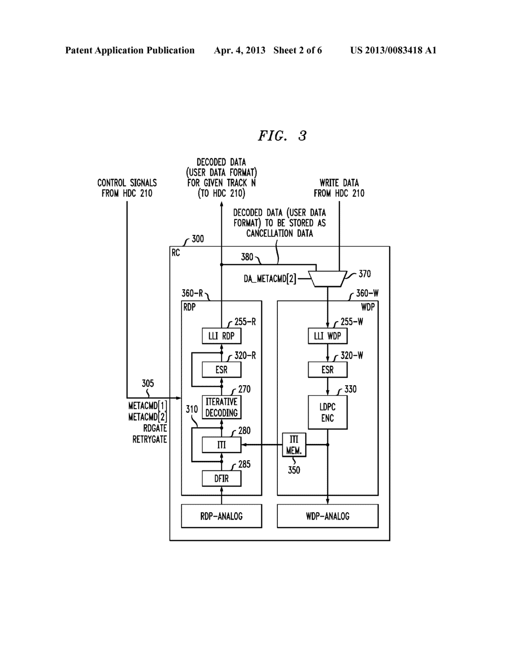 HARDWARE-BASED INTER-TRACK INTERFERENCE MITIGATION IN MAGNETIC RECORDING     SYSTEMS WITH READ CHANNEL STORAGE OF CANCELATION DATA - diagram, schematic, and image 03