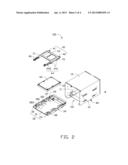 ELECTRONIC ASSEMBLY HAVING RETENTION DEVICE FOR DATA STORAGE MODULE diagram and image