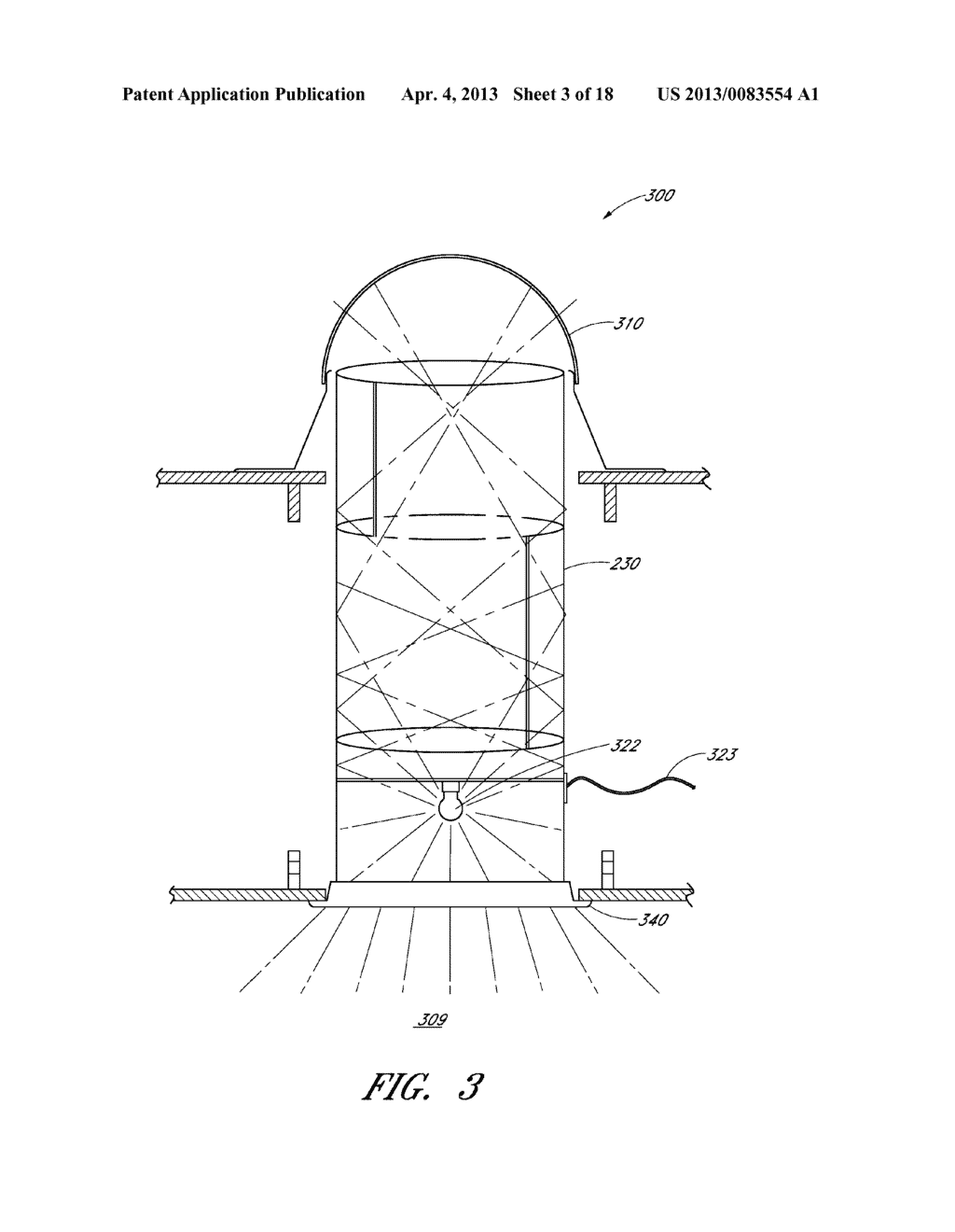 LIGHTING DEVICES AND METHODS FOR PROVIDING COLLIMATED DAYLIGHT AND     AUXILIARY LIGHT - diagram, schematic, and image 04