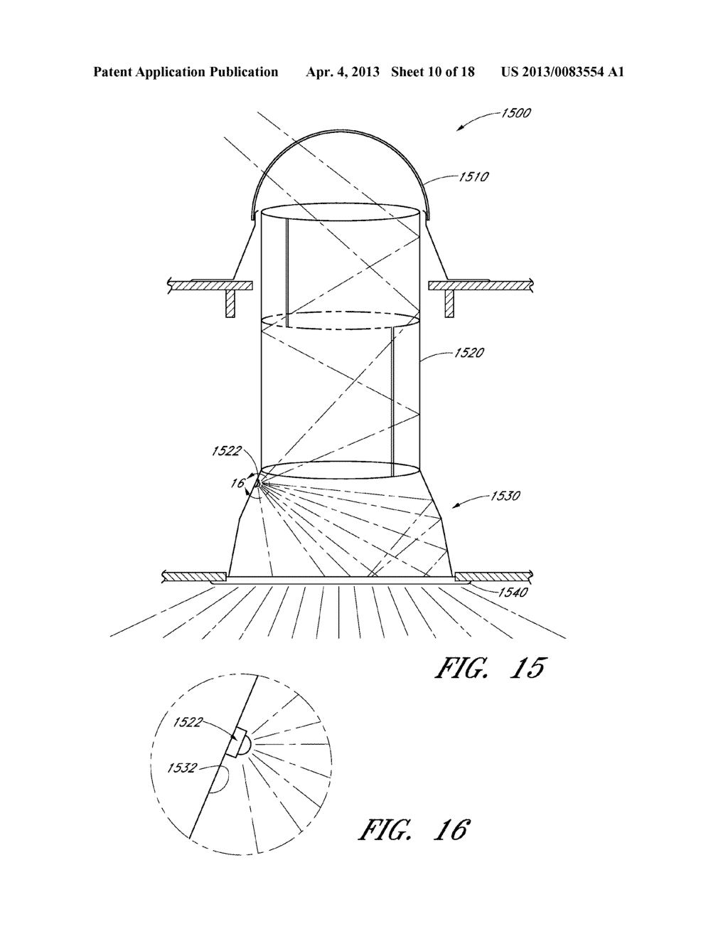 LIGHTING DEVICES AND METHODS FOR PROVIDING COLLIMATED DAYLIGHT AND     AUXILIARY LIGHT - diagram, schematic, and image 11