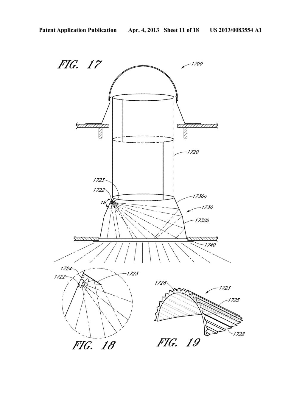 LIGHTING DEVICES AND METHODS FOR PROVIDING COLLIMATED DAYLIGHT AND     AUXILIARY LIGHT - diagram, schematic, and image 12