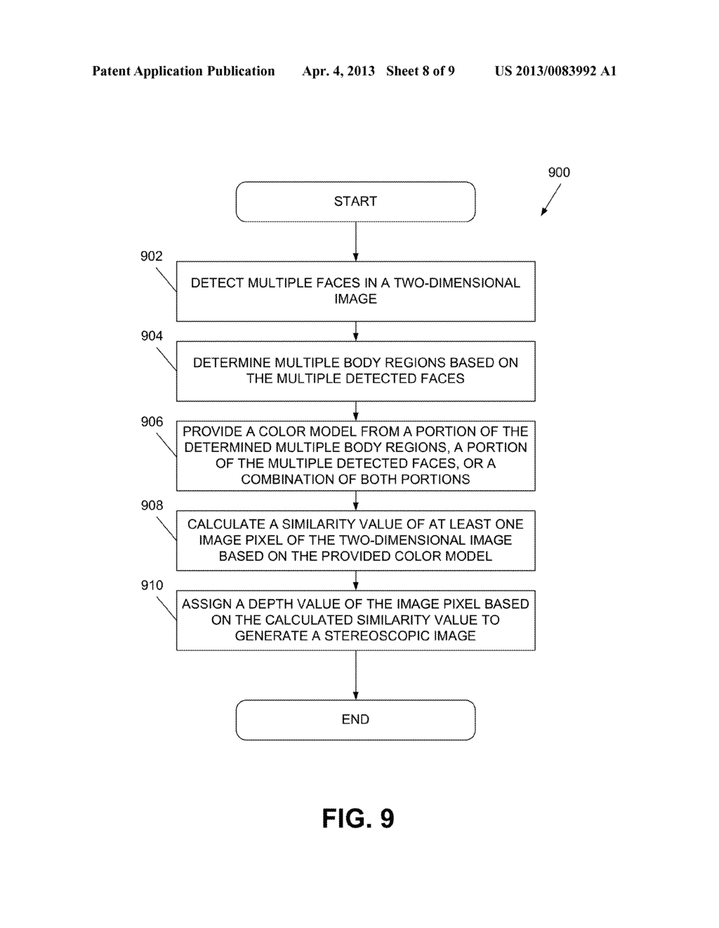 METHOD AND SYSTEM OF TWO-DIMENSIONAL TO STEREOSCOPIC CONVERSION - diagram, schematic, and image 09