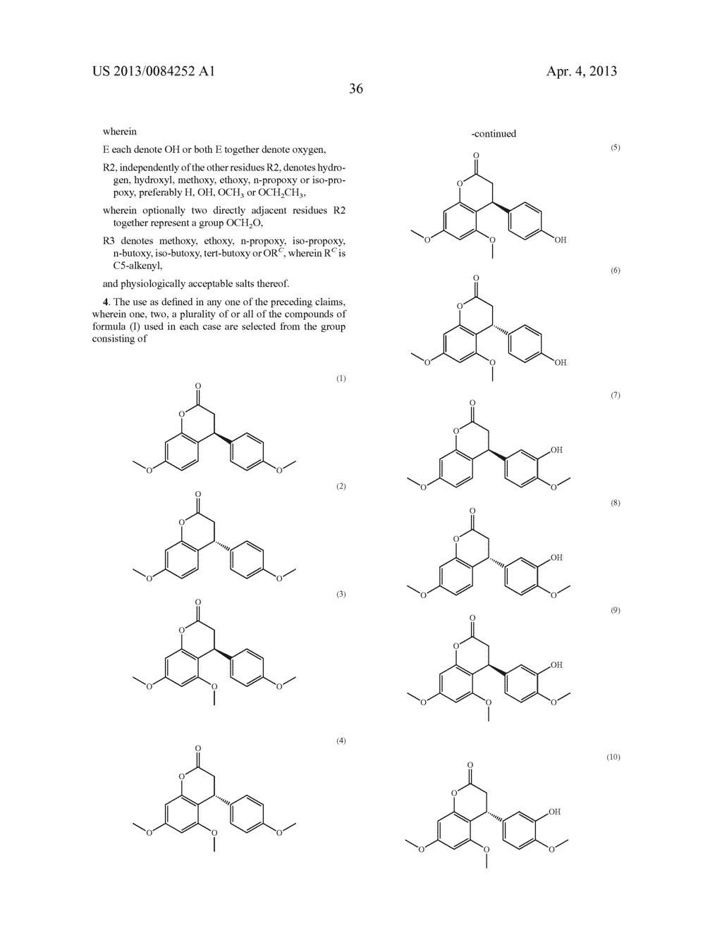 Use of certain neoflavonoids for intensifying and/or producing a sensory     impression of sweetness - diagram, schematic, and image 37