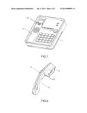 Wireless telephone system with headset-handset assembly diagram and image