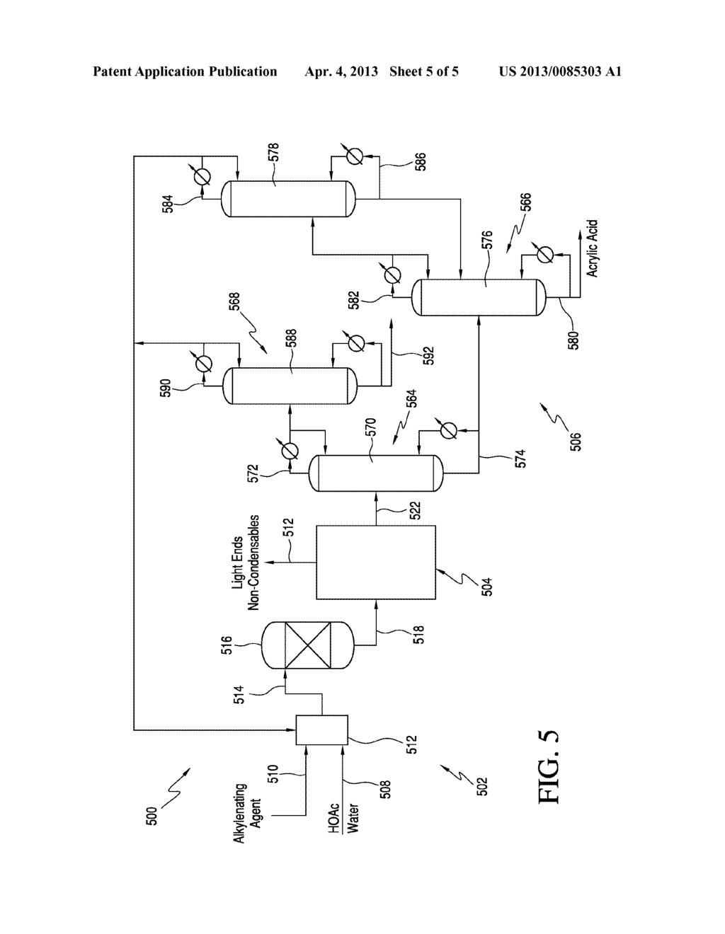 Processes for Producing Acrylic Acids and Acrylates - diagram, schematic, and image 06