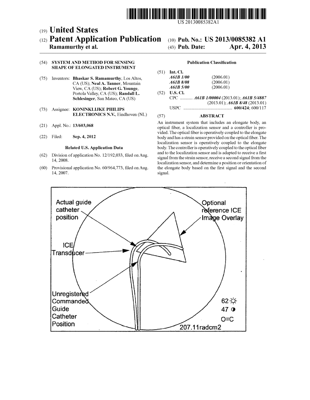 SYSTEM AND METHOD FOR SENSING SHAPE OF ELONGATED INSTRUMENT - diagram, schematic, and image 01