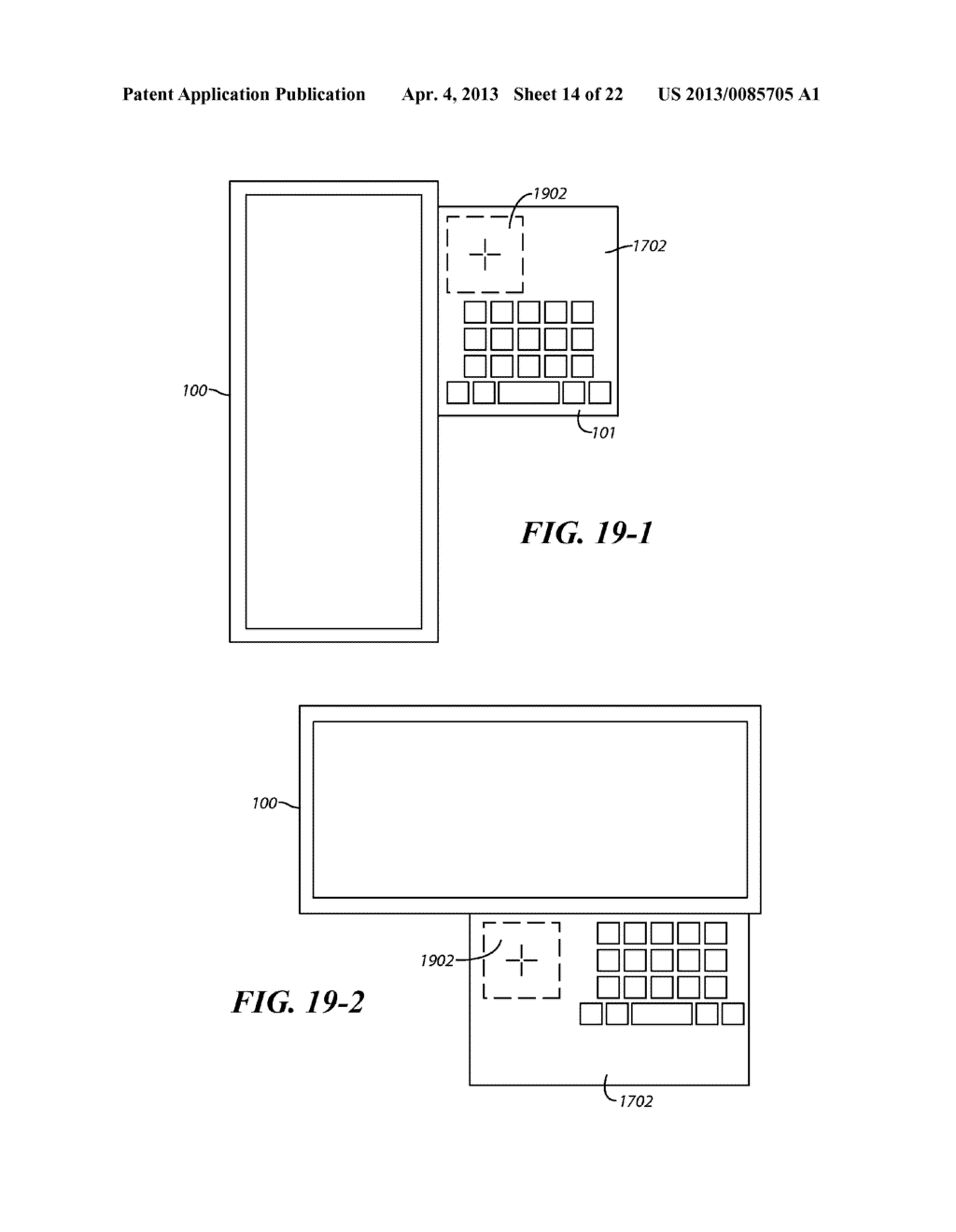 METHOD AND APPARATUS PERTAINING TO AUTOMATICALLY PERFORMING AN APPLICATION     FUNCTION OF AN ELECTRONIC DEVICE BASED UPON DETECTING A CHANGE IN     PHYSICAL CONFIGURATION OF THE DEVICE - diagram, schematic, and image 15