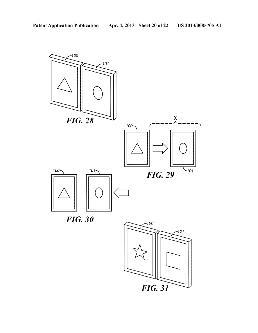 METHOD AND APPARATUS PERTAINING TO AUTOMATICALLY PERFORMING AN APPLICATION     FUNCTION OF AN ELECTRONIC DEVICE BASED UPON DETECTING A CHANGE IN     PHYSICAL CONFIGURATION OF THE DEVICE - diagram, schematic, and image 21