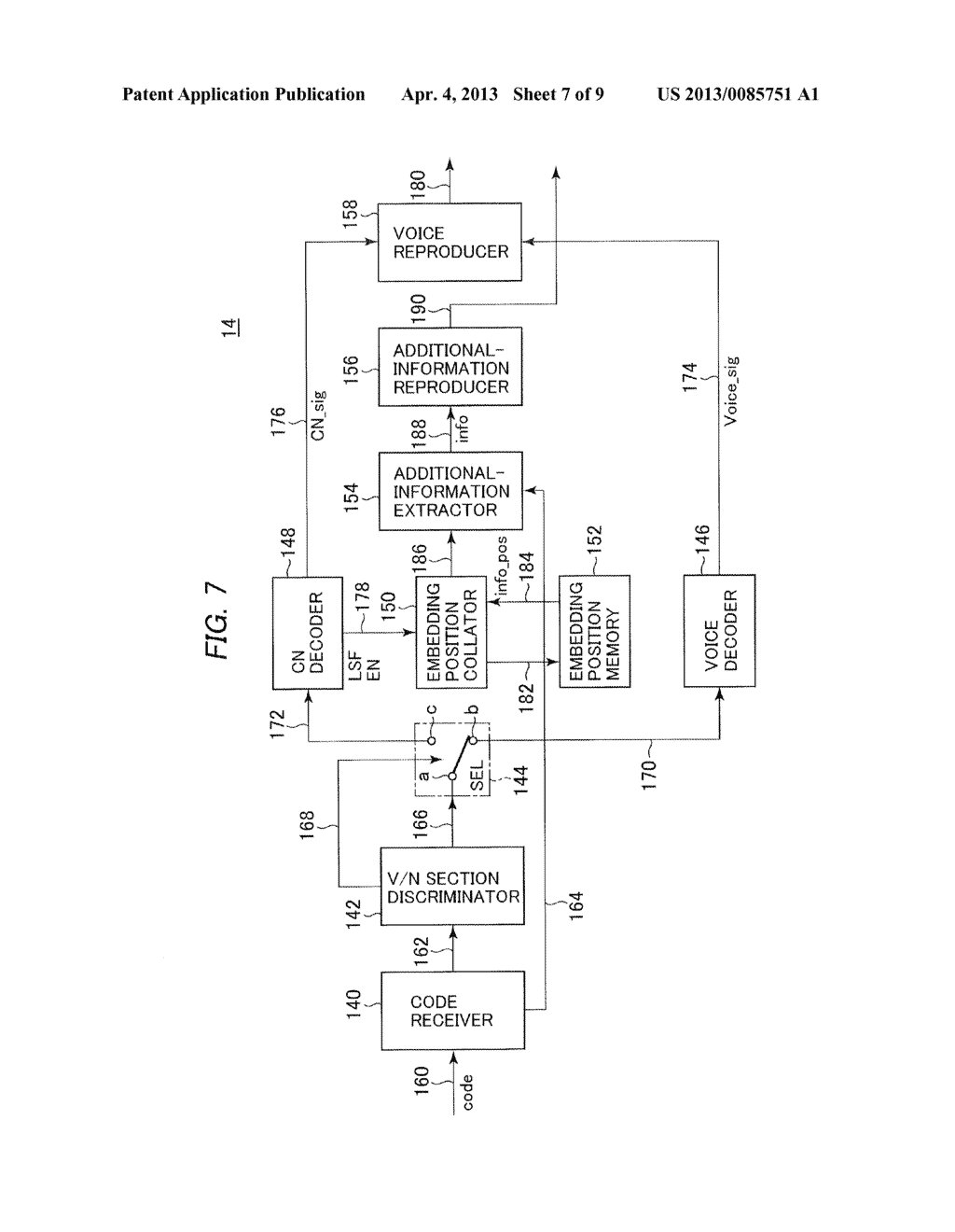 VOICE COMMUNICATION SYSTEM ENCODING AND DECODING VOICE AND NON-VOICE     INFORMATION - diagram, schematic, and image 08