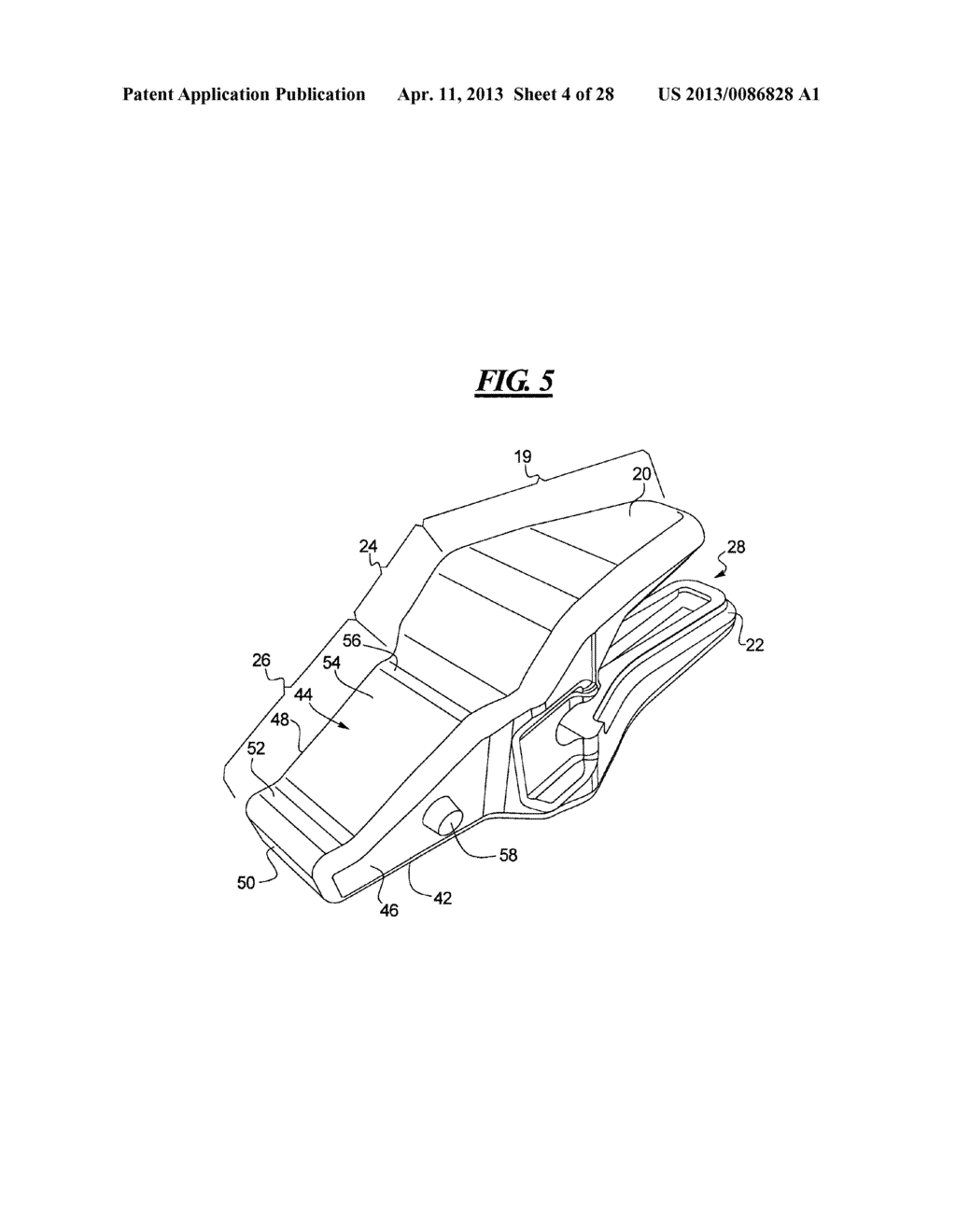 IMPLEMENT TOOTH ASSEMBLY WITH TIP AND ADAPTER - diagram, schematic, and image 05