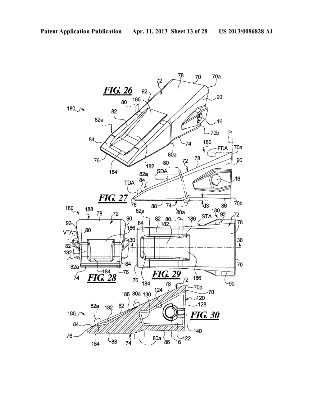 IMPLEMENT TOOTH ASSEMBLY WITH TIP AND ADAPTER - diagram, schematic, and image 14