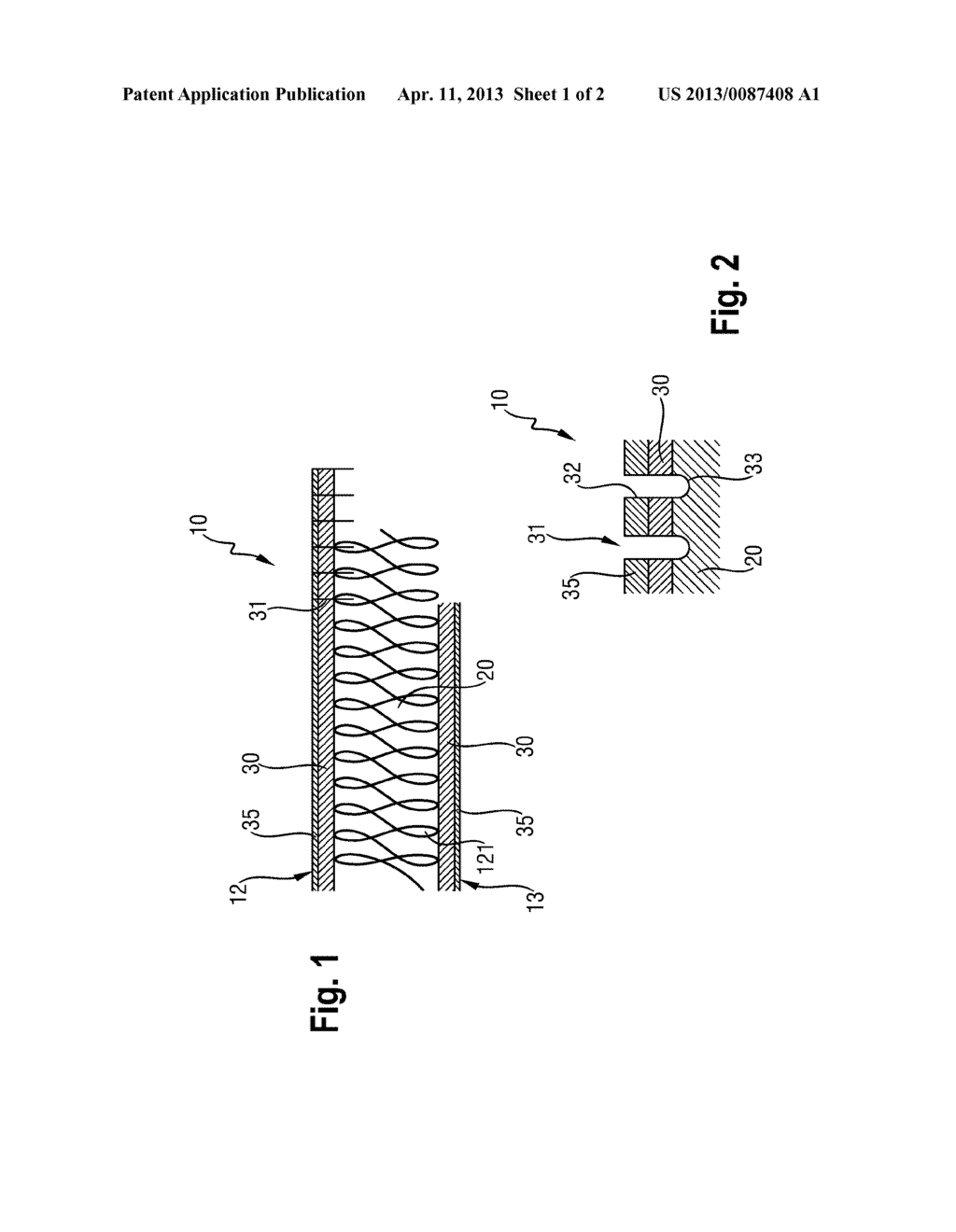 METHOD FOR PRODUCING A DOUBLE-LAYER OR TRIPLE-LAYER SOUND-ABSORBING PANEL     AND CORRESPONDING SOUND-ABSORBING PANEL - diagram, schematic, and image 02