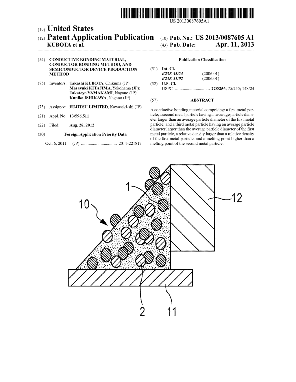 CONDUCTIVE BONDING MATERIAL, CONDUCTOR BONDING METHOD, AND SEMICONDUCTOR     DEVICE PRODUCTION METHOD - diagram, schematic, and image 01