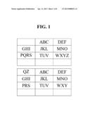 ALPHABET INPUT DEVICE AND ALPHABET RECOGNITION SYSTEM IN SMALL-SIZED     KEYPAD diagram and image