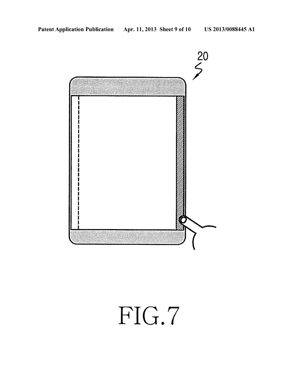 APPARATUS AND METHOD FOR CONTROLLING TOUCHSCREEN OF A PORTABLE TERMINAL - diagram, schematic, and image 10