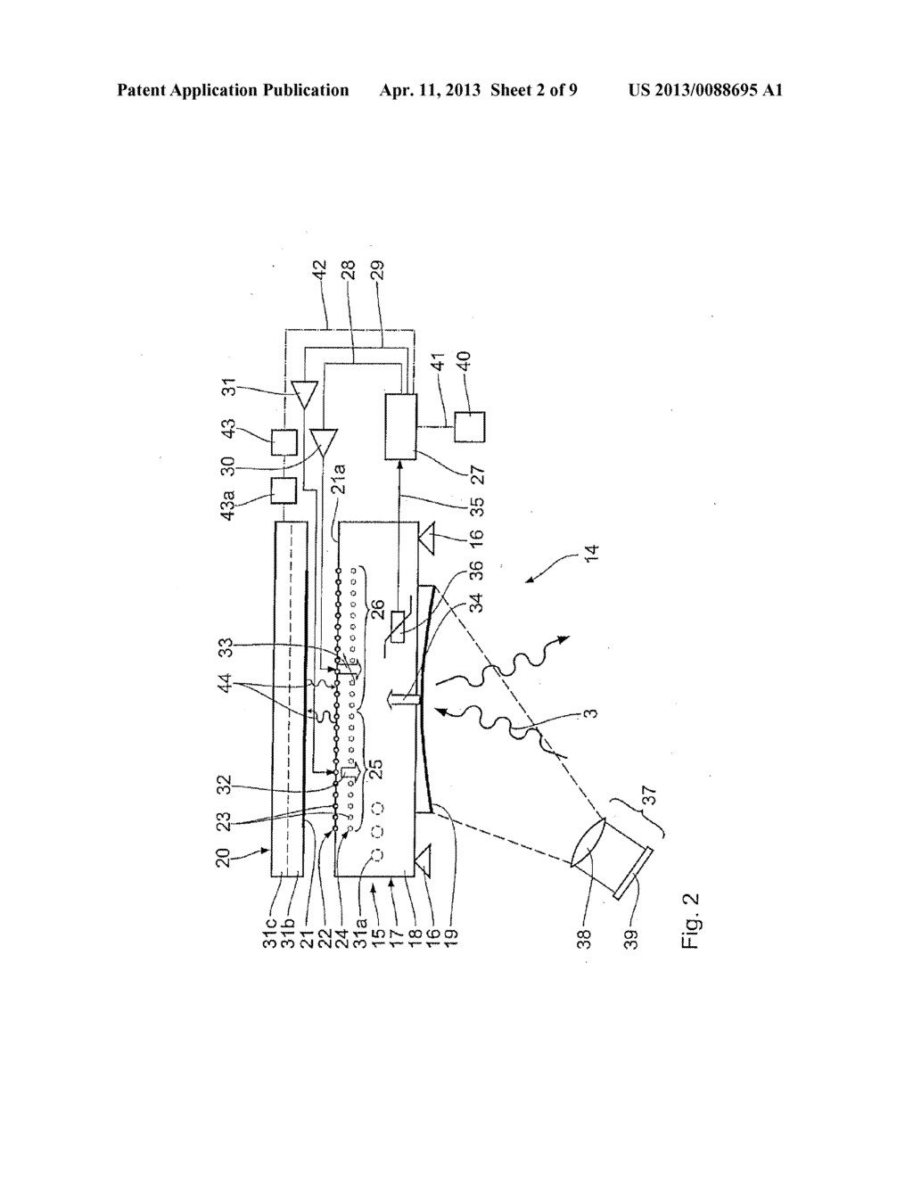 DEVICE FOR CONTROLLING TEMPERATURE OF AN OPTICAL ELEMENT - diagram, schematic, and image 03